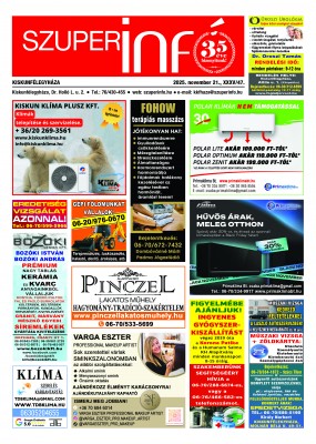 Kiskunfélegyházi Szuperinfó 2025. november 21.