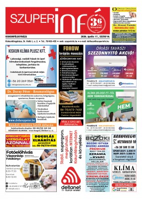 Kiskunfélegyházi Szuperinfó 2026. április 17.