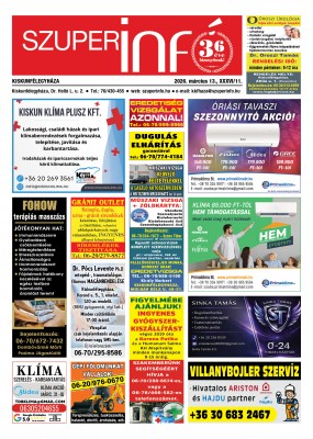 Kiskunfélegyházi Szuperinfó 2026. március 13.