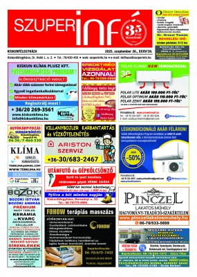 Kiskunfélegyházi Szuperinfó 2025. október 10.