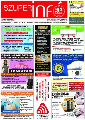 Kiskunfélegyházi Szuperinfó 2025. november 14.