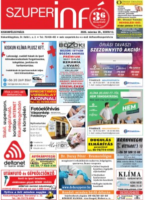 Kiskunfélegyházi Szuperinfó 2026. március 20.